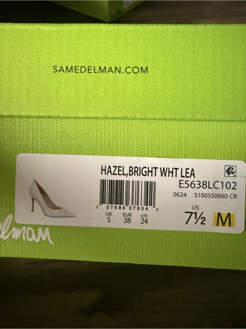 Sam Edelman Classic Bright White Pointed-Toe High Heel Pump Size 7.5 NWT - Picture 7 of 12